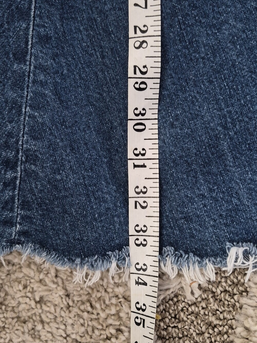 Azul By Moussy Vintage Denim Skirt Maxi Women 100% Cotton Raw Hem Made in Japan - Picture 10 of 10